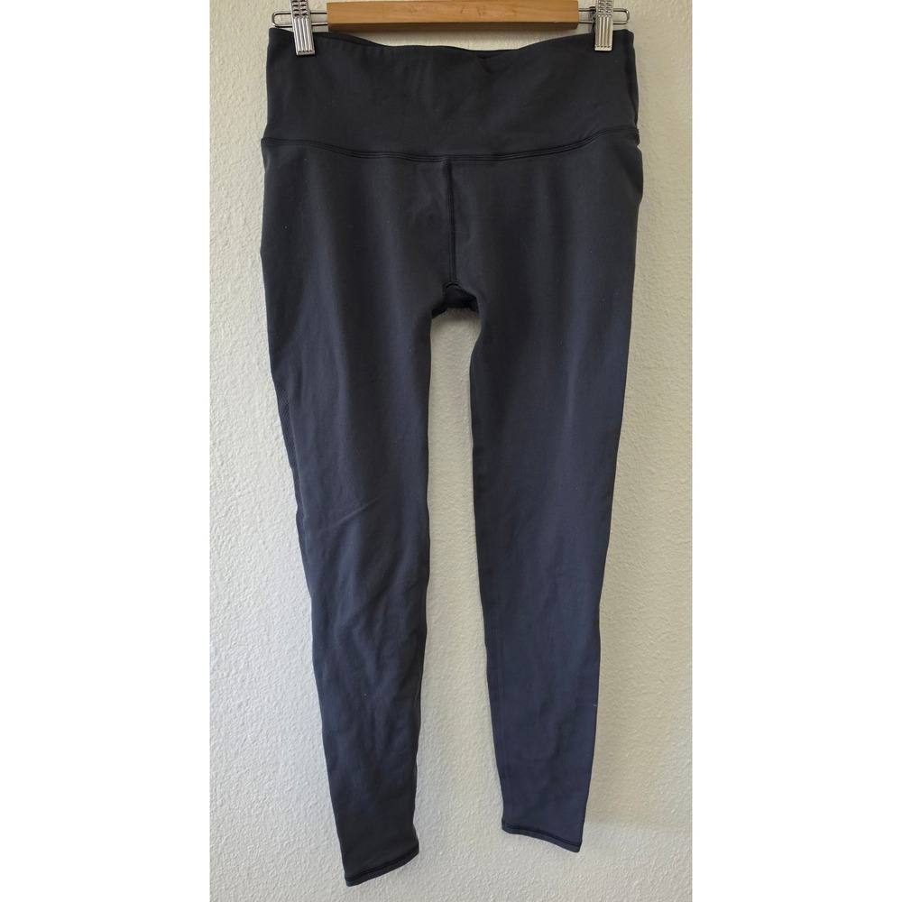 Lululemon High Rise Mesh Panel Leggings Black Athletic Yoga Pants